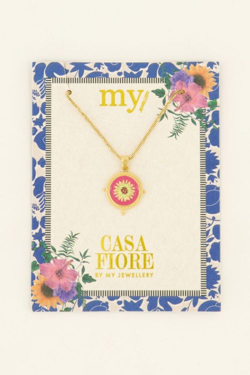 My Jewellery Casa fiore ketting met lime bloem hanger