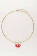 My Jewellery Art schakelketting met roze vintage hart