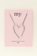 My Jewelery Necklace with big heart and pearls 