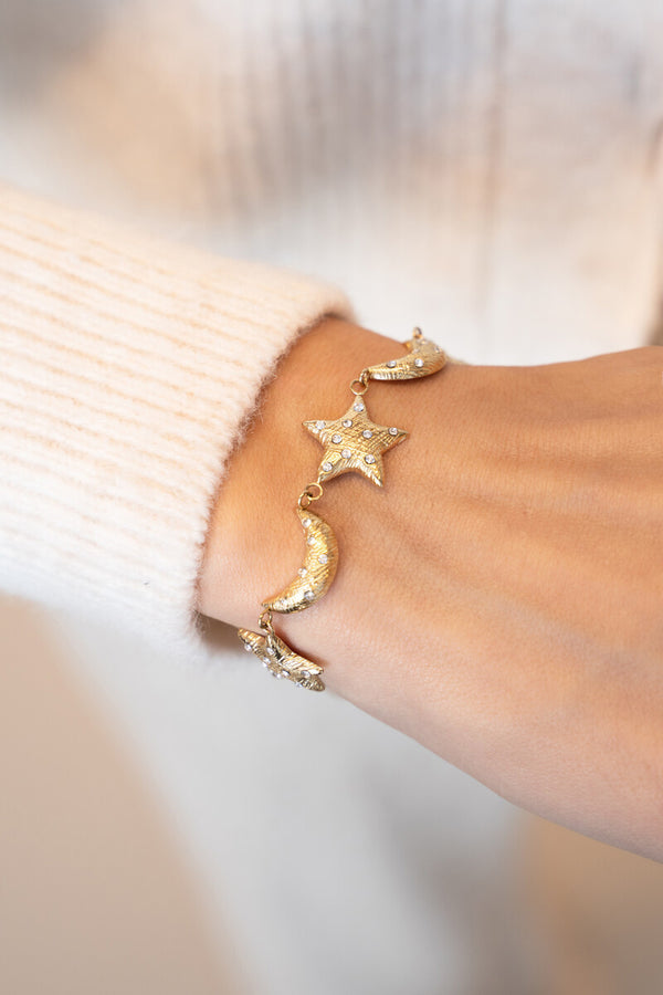 My Jewellery Starry schakel armband met manen & sterren