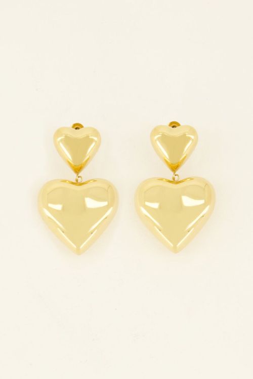 My Jewelery Statement earrings with two hearts 