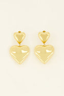 My Jewelery Statement earrings with two hearts 