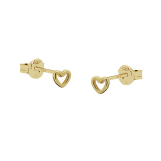 Koop gold Karma Ear Studs symbol open hearts