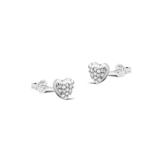 Kopen zilver Karma Oorknoppen Ziconia Earstuds MAY Heart