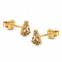 Karma Oorknoppen Zirconia Symbols Droplet Goldplated Champaign