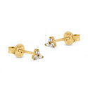 Karma Oorknoppen Zirconia Triple Flower Crystal