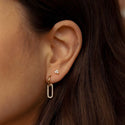 Karma Oorknoppen Zirconia Triple Flower Crystal Goldplated