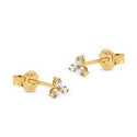 Karma Oorknoppen Zirconia Triple Flower Crystal
