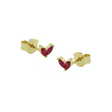 Karma Ear Studs symbol double leaves gold