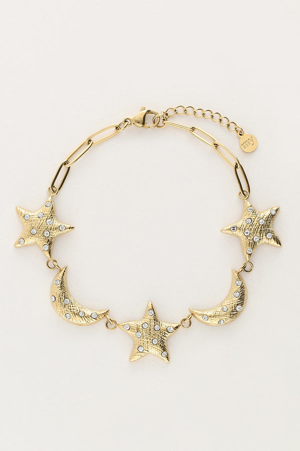 My Jewellery Starry schakel armband met manen & sterren