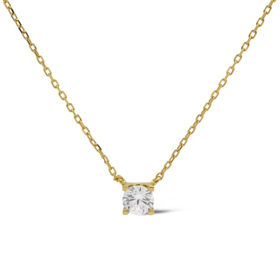 Karma Collier Klassiek Ronde Steen Crystal