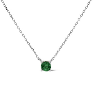 Karma Collier Klassiek Ronde Steen Smaragd Groen