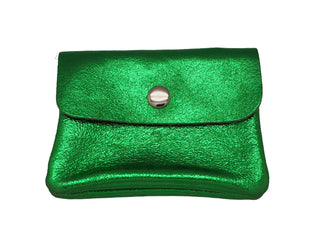 Koop metallic-green Bijoutheek Italian leather ladies wallet