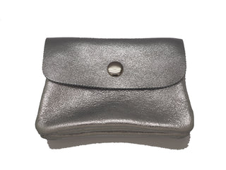 Kaufen metallisches-schwarz Bijoutheek Damenbrieftasche aus italienischem Leder