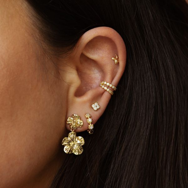 Karma Earcuff 2 Rijen Zirkonias