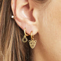 Yehwang tiger earring gold