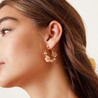Bijoutheek Earrings Flowers With Pearls