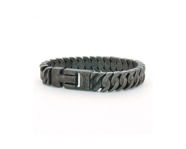 JOSH black bracelet 3503-BRA-VB-BLACK (LENGTH: 21.5-23.5CM)