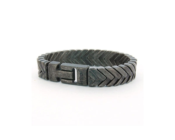 JOSH black bracelet 3506-BRA-VB-BLACK (LENGTH: 21.5-23.5CM)