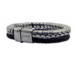 JOSH Men's Bracelet - 9270-BRA-S/BLACK VB (LENGTH: 21.50-22.50 CM)