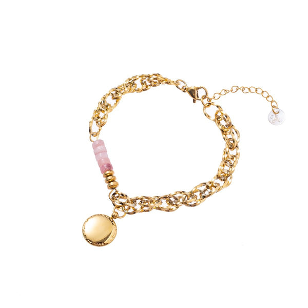 Go Dutch Label Bracelet (Jewelry) link pink beads