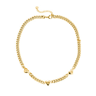 Koop gold Bijoutheek Necklace Link Hearts Zirconia