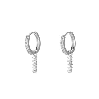 Koop silver Dottilove Earrings 5 ​​white stones