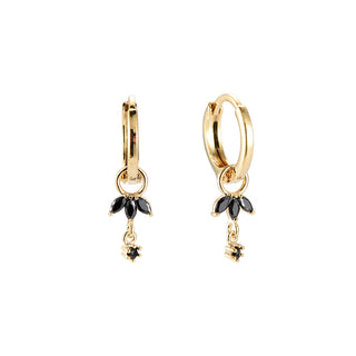Koop black Dottilove Flower earrings