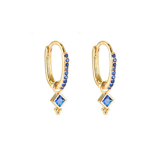 Koop blue Dottilove Earrings square stone