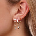 Dottilove Ohrringe mit weißen Steinen