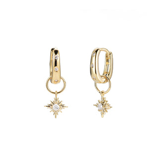 Koop gold Dottilove Earrings white stones