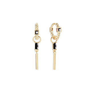 Koop black Dottilover earring Moria baguet tube