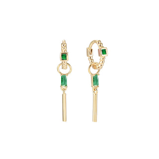 Koop green Dottilover earring Moria baguet tube