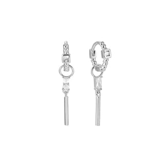 Koop silver Dottilover earring Moria baguet tube