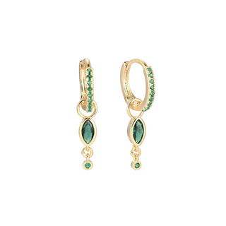 Koop green Dottilove Earrings oval stone