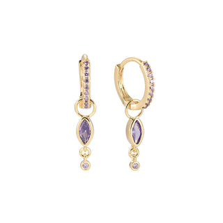 Koop purple Dottilove Earrings oval stone