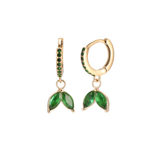 Koop green Dottilove Earrings Jannes 2 Leaves