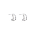 Go Dutch Label Ear studs double ring with stones