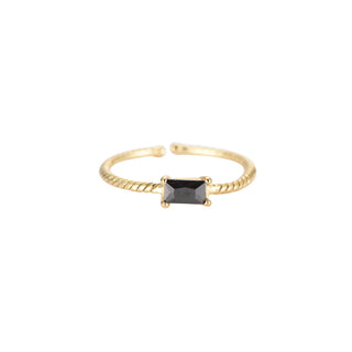 Kaufen schwarz Dottilove Ring (Schmuck) Baguette Einheitsgröße