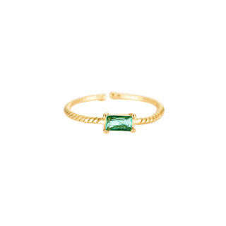 Kaufen grun Dottilove Ring (Schmuck) Baguette Einheitsgröße