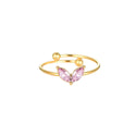 Dottilove Ring (Jewelry) Leaves Pink One Size