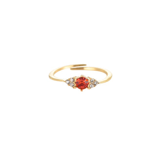 Kopen rood Dottilove Ring (Sieraad) Kleine Stenen One Size