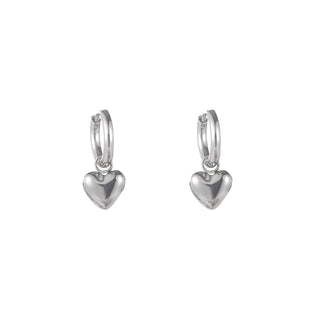 Koop silver Go Dutch Label Earrings Hearts Hoop