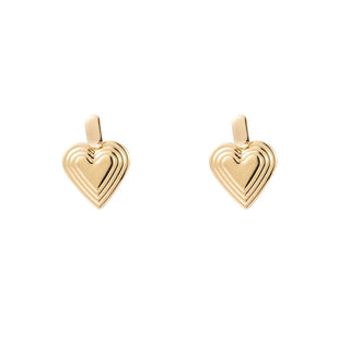Go Dutch Label Stud Earrings Decorated heart