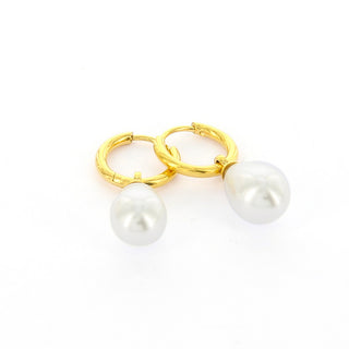 Kalli stainless steel Earring drop pearl (11MM)