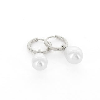 Koop silver Kalli stainless steel Earring drop pearl (11MM)