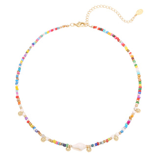 Yehwang Necklace rainbow shell multi