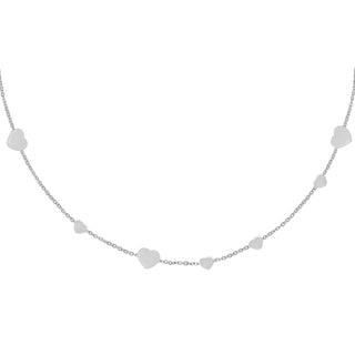 Yehwang necklace hearts silver