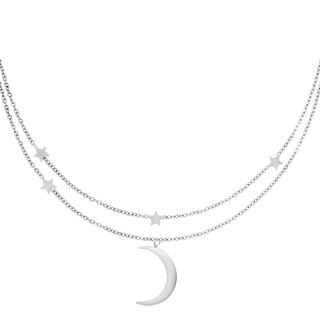Yehwang Necklace Double Moon Stars