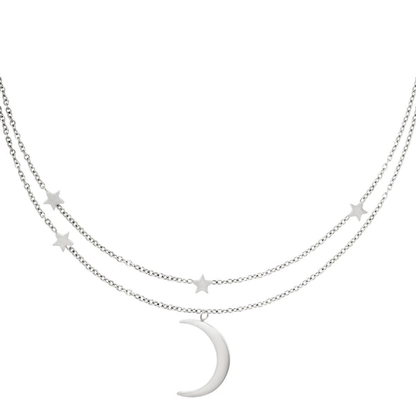 Yehwang Necklace Double Moon Stars